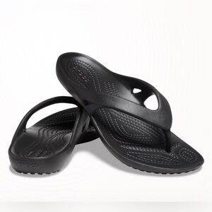 Crocs Kadee II Flip Sandals Black Womens , size 11